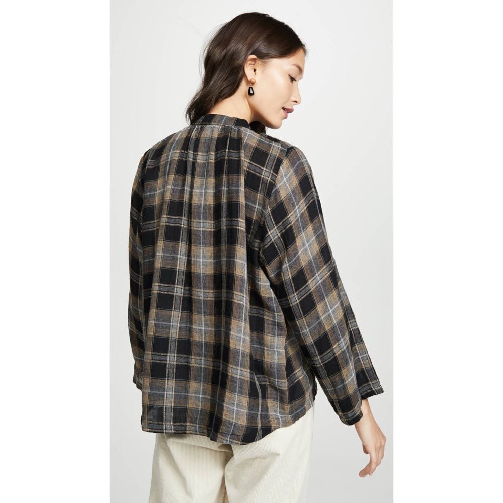 Apiece Apart - Agata Top - CP Shades Style Double Cotton Plaid w/Metallic, 4 - Picture 3 of 10